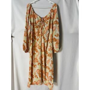 SBetro Plus Size Floral Boho Maxi Dress 2XL